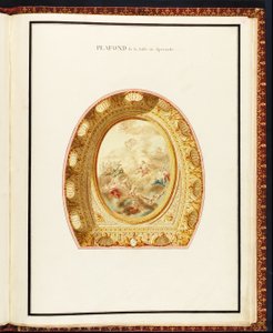 Techo de la Sala de Espectáculos, del Recueil des plans du Petit Trianon por Richard Mique (1728-94)