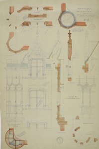 Casa de William Borden Esq. Casa, Chicago, Illinois, Detalle de Richard Morris Hunt