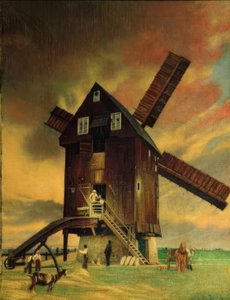 Antiguo molino de viento en Roitzsch, cerca de Wurzen de Richard Mueller