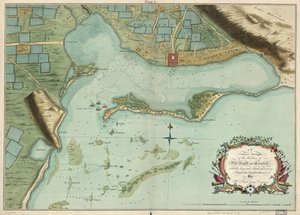 Un dibujo correcto de los puertos de Port Royal y Kingston, con los cayos y bajíos adyacentes, etc., a partir de un último estudio preciso, realizado por el Sr. Richd Jones, ingeniero.