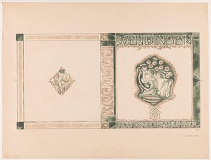 Diseño de portada para: Wendingen, edición de la xilografía, 1919 de Richard Nicolaüs Roland Holst (signed by artist)