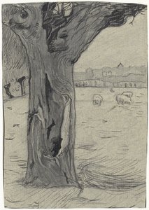 Sauce polínico en un paisaje de pradera de Richard Nicolaüs Roland Holst