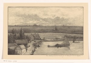 Paisaje con barcos de vela en el agua de Richard Nicolaüs Roland Holst