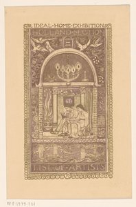Diseño de portada para: Catálogo de la Exposición del Hogar Ideal, 1912 de Richard Nicolaüs Roland Holst