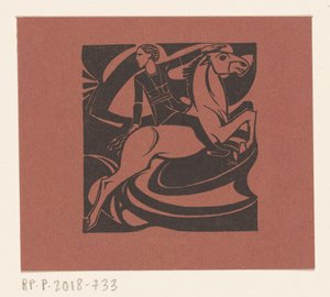 Jinete sobre un caballo de salto de Richard Nicolaüs Roland Holst