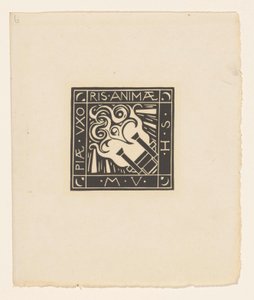 Viñeta en memoria de Mary Vincentia Huizinga-Schorer
Piae Uxoris Animae M.V.H.S. (título en el objeto) de Richard Nicolaüs Roland Holst