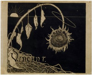 Diseño de portada para la Exposición de Vincent van Gogh en Ámsterdam por Holst, Richard Roland (1868-1938). Litografía, tamaño: 18,2x21 de Richard Nicolaus Holst Roland