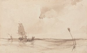 Un paisaje marino de Richard Parkes Bonington