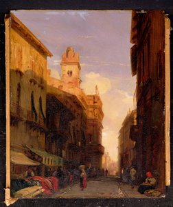 Vista del Palacio del Príncipe Maffei, Verona de Richard Parkes Bonington