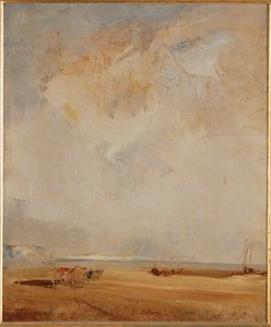 Una vista de la playa de Normandía ... de Richard Parkes Bonington
