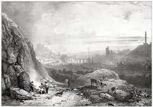Edimburgo desde la capilla de San Antonio de Richard Parkes Bonington
