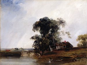 Paisaje con un Estanque, c.1825-26 de Richard Parkes Bonington