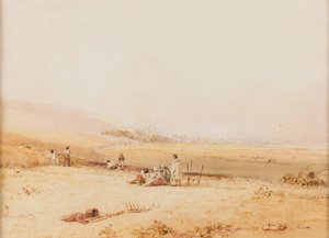 Le Treport visto desde la Dirección de Eu de Richard Parkes Bonington