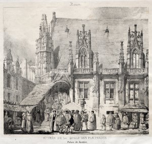 Rouen: Entrada de la Sala de los Pasos Perdidos, Palacio de Justicia de Richard Parkes Bonington