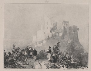 Ruinas del castillo de Arlay de Richard Parkes Bonington