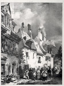 Calle en las afueras de Besanzón, Francia de Richard Parkes Bonington