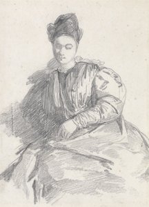 Estudio de una mujer sentada de Richard Parkes Bonington