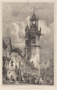 Torre del Gros-Horloge, Évreux de Richard Parkes Bonington