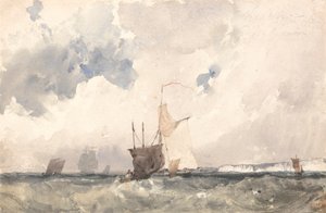 Buques en un mar agitado