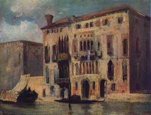 Vista en el Gran Canal, siglo XIX de Richard Parkes Bonington