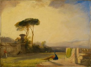 Vista en los terrenos de una villa cerca de Florencia