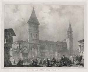 Viajes pintorescos y románticos en la antigua Francia, Franco Condado: Iglesia de la abadía de Tournus de Richard Parkes Bonington