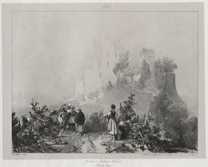 Viajes pintorescos y románticos en la antigua Francia, Franco Condado: Ruinas del castillo de Arlay