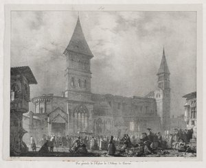 Viajes pintorescos y románticos en la antigua Francia, Franco Condado: Iglesia de la abadía de Tournus de Richard Parkes Bonington