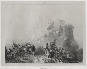 Viajes pintorescos y románticos en la antigua Francia, Franco Condado: Ruinas del castillo de Arlay de Richard Parkes Bonington