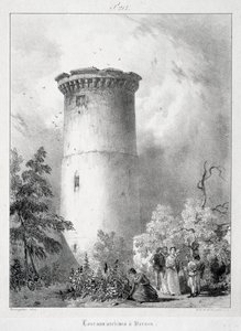 Viajes Pintorescos y Románticos en la Antigua Francia, Normandía: Torre de Archivos en Vernon de Richard Parkes Bonington