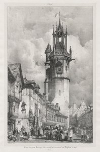 Viajes pintorescos y románticos en la antigua Francia, Normandía: Torre del Gran Reloj, Evreux