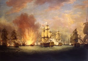 La batalla a la luz de la luna: la batalla frente al cabo de San Vicente de Richard Paton