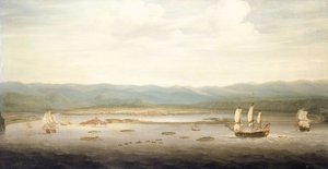 Vista de Port Royal, Jamaica, c.1758 (óleo sobre lienzo) de Richard Paton