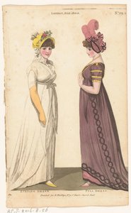 Revista de Moda Femenina de Londres y París, No. 29.1: Londres, julio. 1800: vestido de noche; Vestido completo de Richard Phillips
