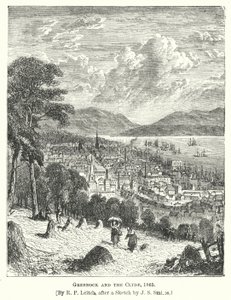 Greenock y el Clyde de Richard Principal (after) Leitch