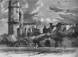 Ruinas de la Residencia en Lucknow, c. 1880 de Richard Principal Leitch