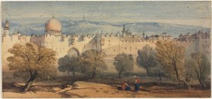 La Puerta de San Esteban, Jerusalén, c. 1860 de Richard Principal Leitch