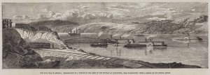 La Guerra Civil en América, embarque de una parte del Ejército del Potomac en Alexandria, cerca de Washington de Richard Principal Leitch
