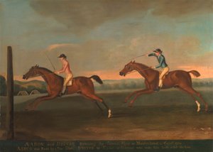 El partido entre Aaron y Driver en Maidenhead, agosto de 1754: Aaron gana la segunda manga. de Richard Roper