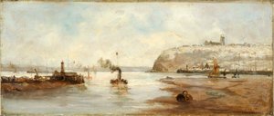 Faro fuera de los muelles de Cardiff, 1861-1916 de Richard Short