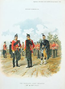 La Infantería Ligera de las Tierras Altas, del suplemento de la Art and Navy Gazette, 7 de diciembre de 1895 de Richard Simkin