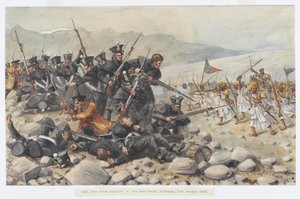La última resistencia del 44º Regimiento de Essex Oriental en Gandamuk de Richard Simkin