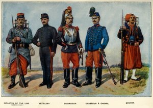 Tipos del ejército francés, 1919 de Richard Simkin