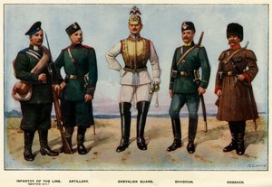 Tipos del ejército ruso, 1919 de Richard Simkin