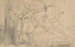 Eliseo en su lecho de muerte (II Reyes 12:17) de Richard Westall