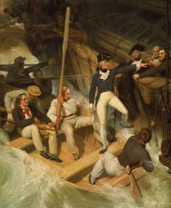 Nelson abordando un barco capturado, 20 de noviembre de 1777