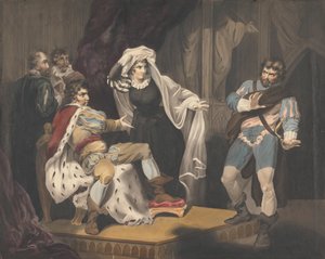 Figuras teatrales sobre un trono de Richard Westall