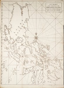 Carta del canal de las islas Filipinas por el que pasa el Galeón de Manila junto con las islas adyacentes. de Richard William Seale