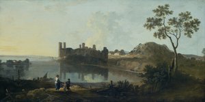 Castillo de Caernarvon (óleo sobre lienzo) de Richard Wilson