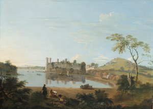 Castillo de Caernarvon, c.1744 (óleo sobre lienzo) de Richard Wilson